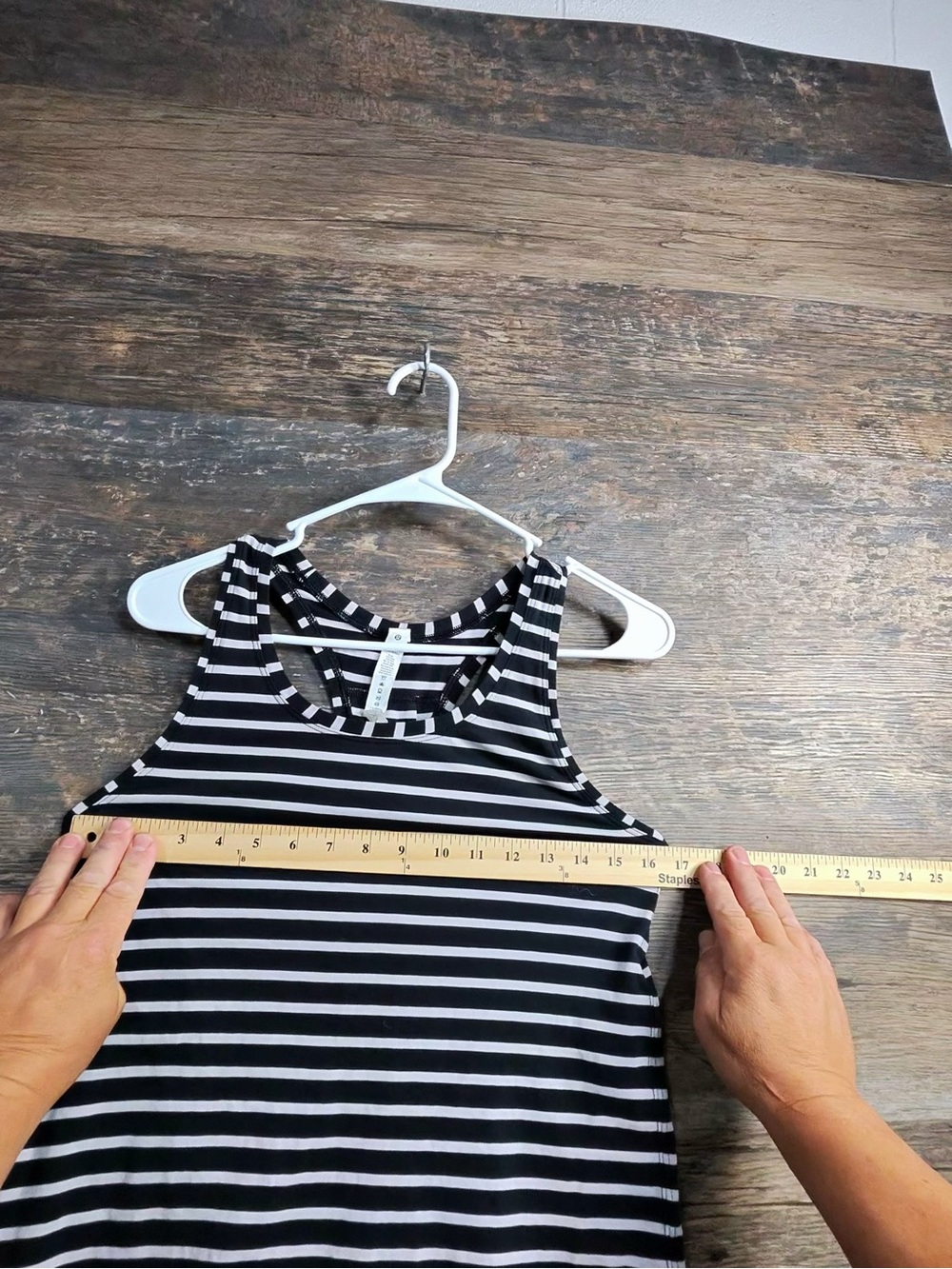 lululemon athletica Black and White Striped Tank Top - Picture 6 of 7